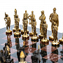 Шахматы из камня с фигурами из бронзы "Русские" 36х36 см, фотография 1. Интернет-магазин ЛАВКА ПОДАРКОВ