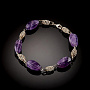 Браслет из натурального камня "Ирисы". Аметист, фотография 2. Интернет-магазин ЛАВКА ПОДАРКОВ