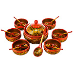 0050535-кудрина Хохлома НАБОР ДЛЯ СУПА  в ассортименте