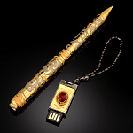 0034699 Златоуст ФЛЕШКА -РУЧКА  ,позолота 