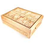 0057282/RTR-40.L Русское Лото в резной шкатулке из мореного ясеня 