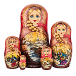 Матрешка "Русская тройка" 5 мест
