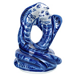 201702 ГЖЕЛЬ Скульптура Символ года 2025 ЗМЕЯ "ЗМЕИНЫЙ СОЮЗ" ок.11*10*15 см