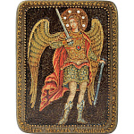 00156101/21*29см Икона подарочная"Архангел Михаил" мор.дуб  в ПУ (RTI-646.m)