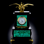 Часы из камня каминные "Двуглавый орёл"