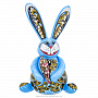Статуэтка с росписью "Ушастый кролик". Хохлома, фотография 1. Интернет-магазин ЛАВКА ПОДАРКОВ