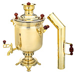 0080666 КОМПЛЕКТ Самовар+труба (банка, желтый) 7л