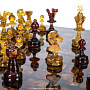 Шахматы с инкрустацией и фигурами из янтаря "Орион" 32х32 см, фотография 6. Интернет-магазин ЛАВКА ПОДАРКОВ