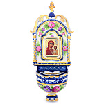 0062409/каз Гжель КИОТ №1 "БМ Казанская" 36*16см настольный /настенный