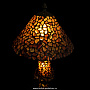Бронзовая настольная лампа "Зонтик" с янтарем, фотография 2. Интернет-магазин ЛАВКА ПОДАРКОВ