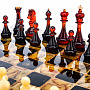 Шахматный ларец из карельской березы с янтарными фигурами, фотография 3. Интернет-магазин ЛАВКА ПОДАРКОВ