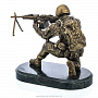 Бронзовая скульптура "Спецназовец с пулеметом", фотография 4. Интернет-магазин ЛАВКА ПОДАРКОВ