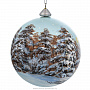 Елочное украшение шар "Зима в деревне", фотография 4. Интернет-магазин ЛАВКА ПОДАРКОВ