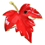  Традиции ФАБЕРЖЕ  Брошь "Кленовый лист" 6*5см 0709