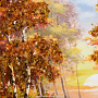 Картина янтарная "Пейзаж" 21х15 см, фотография 2. Интернет-магазин ЛАВКА ПОДАРКОВ