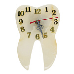 Часы настенные из натурального камня "Зуб"