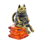 0045714/1610 Сувенир Кот Вася на подушках Сувенир (коньячный)