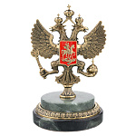Статуэтка из камня и бронзы "Герб РФ"