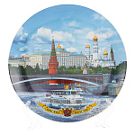 Сувенирная тарелка "Москва. Вид на Кремль"