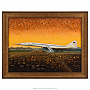 Картина янтарная "Самолет Ту-144" 30х40 см, фотография 1. Интернет-магазин ЛАВКА ПОДАРКОВ