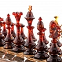 Шахматы из карельской березы с фигурами из янтаря, фотография 3. Интернет-магазин ЛАВКА ПОДАРКОВ