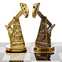 Шахматы из камня с бронзовыми фигурами "Нефтяники" 38х38 см, фотография 5. Интернет-магазин ЛАВКА ПОДАРКОВ