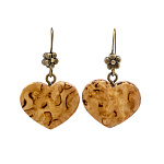 0061586-2 Нат.дерево Серьги , карельская береза