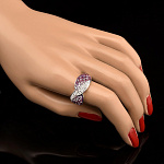 820676/5,49г  Серебро 925* КОЛЬЦО вст.кристаллы Сваровски