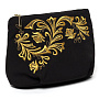 Косметичка "Морозный узор". Черная с вышивкой, фотография 5. Интернет-магазин ЛАВКА ПОДАРКОВ