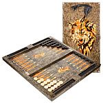 Нарды янтарные "Волк" 60х32 см