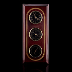 /М-21 ЧЗ МЕТЕОСТАНЦИЯ настенная "Барометр"(черное поле, золото) М-21Ч/З Нат.дерево