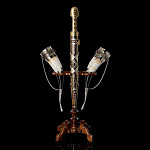 3974/АД-АГАТ СЕРДОЛИК Оружие сувенирное КИНЖАЛ на стойке с рогами (большая подставка)