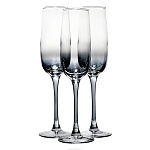 Набор 3 бокала для шампанского 175 мл "Черное море Омбре"