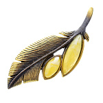 0045290/1639.4 Брошь Перышко Счастья (белый)