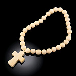 /Л972 Изделия из кости ЧЕТКИ ПРАВОСЛАВНЫЕ 30 БУСИН 10мм БИВЕНЬ МАМОНТА