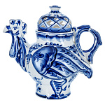 Чайник "Петух". Гжель
