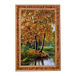 0073689-19*28см ПАННО настенное ПЕЙЗАЖ янтарная крошка (15*24см)