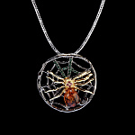 823957/4,5г-средний вес  Серебро 925* ПОДВЕСКА  вст.Янтарь р/п