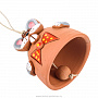 Керамический колокольчик "Кролик с бабочкой", фотография 5. Интернет-магазин ЛАВКА ПОДАРКОВ