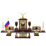 0054625/8969 Нат.камень Настольный НАБОР "Орел" 6 предм. Яшма (8969)