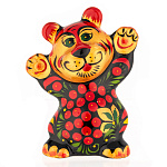 0068172 Хохлома  статуэтка "Тигренок ОБНИМАШКА" 10см  керамика