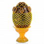 Пасхальное яйцо из янтаря с бисером "Геометрия. Кабошоны", фотография 1. Интернет-магазин ЛАВКА ПОДАРКОВ
