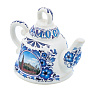 Керамический колокольчик "Чайник", фотография 1. Интернет-магазин ЛАВКА ПОДАРКОВ