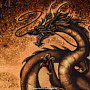 Картина янтарная "Огненный дракон" 47х37 см, фотография 3. Интернет-магазин ЛАВКА ПОДАРКОВ