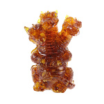 0074835 Янтарь Скульптура ДРАКОН-16 малый Змей Горыныч в полиэф смоле 