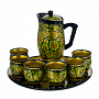Питейный набор для кваса на 6 персон. Хохлома, фотография 1. Интернет-магазин ЛАВКА ПОДАРКОВ