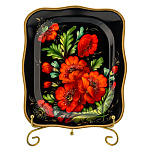 Поднос с авторской росписью 24х20 см