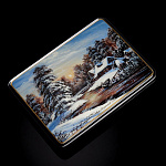 /17*13*2см Художественная роспись Шкатулка"Зимний пейзаж" 