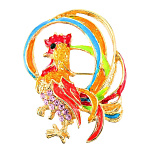 /1650 Традиции ФАБЕРЖЕ Брошь"ПЕТУХ-ПЕВУН"