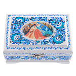 0064726/12*8см Хохлома ШКАТУЛКА ЗИМА /МОРОЗКО 12*8см Н0003